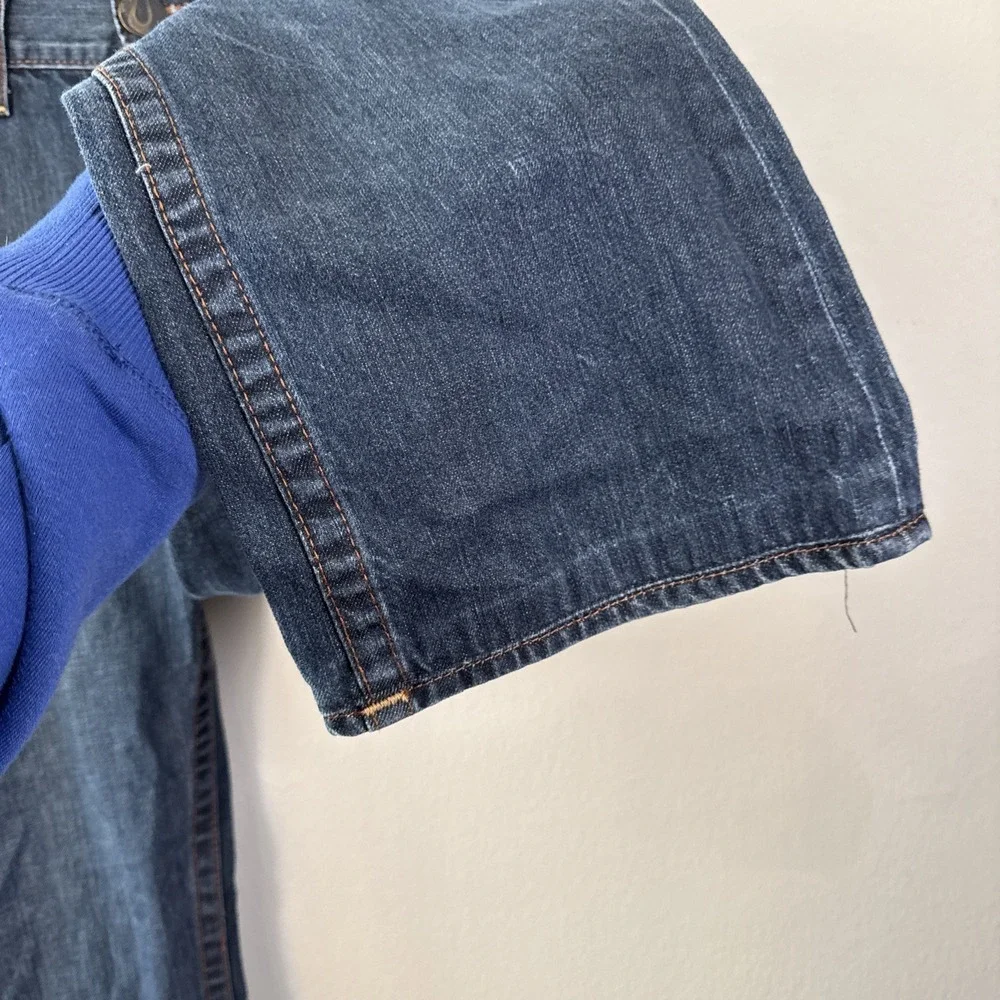 Vtg. True Religion Mens 38x30 RN 112790 5 Pockets Y2k Multicolored‎ Stitching